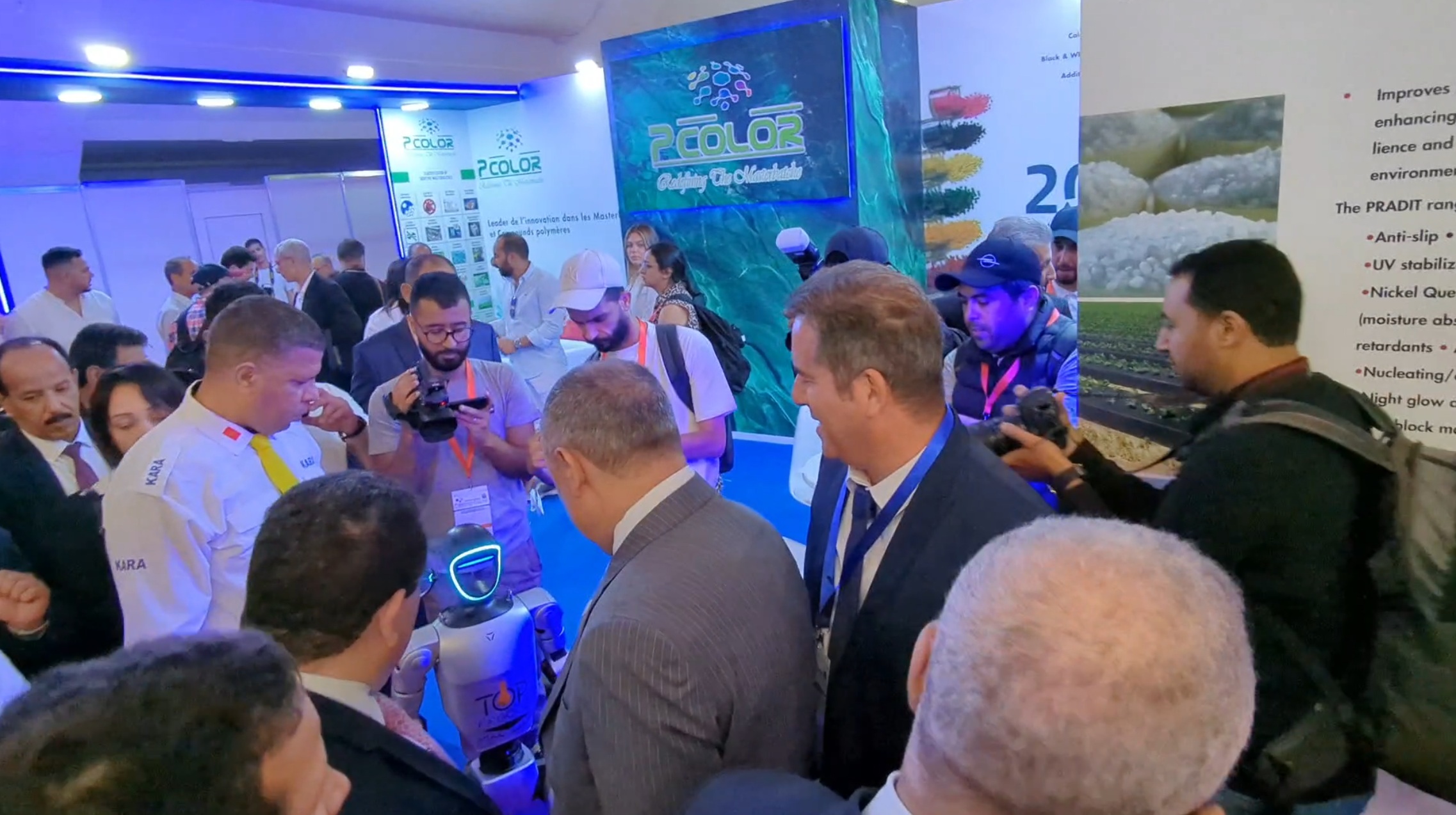 AYA Robot meets Minister Ryad Mezzour at Plast Expo
