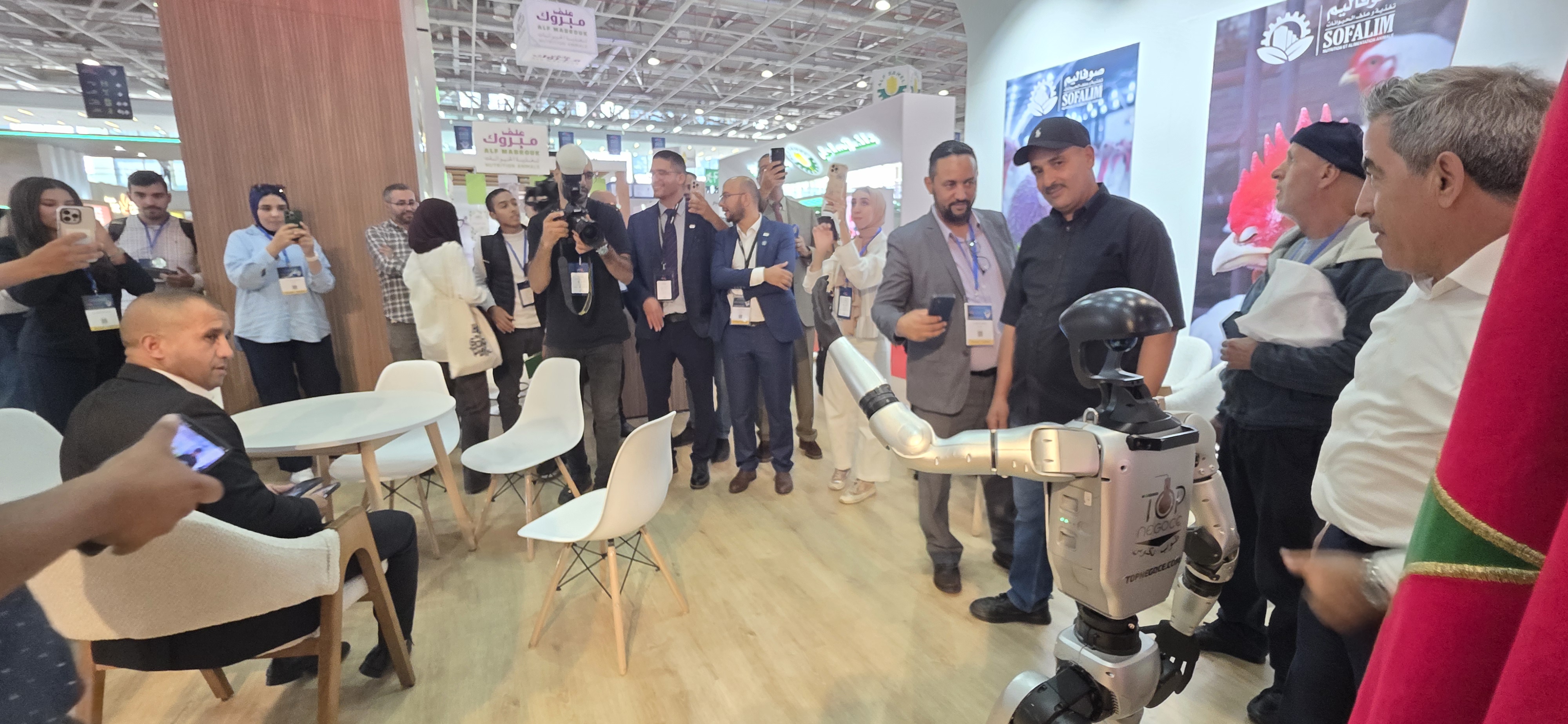 AYA Robot interacting with attendees